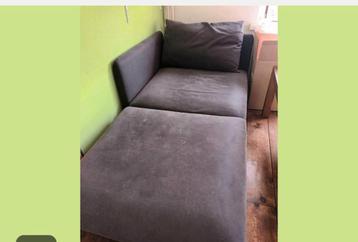 Lounge bankje twee personen, grijs/antraciet.