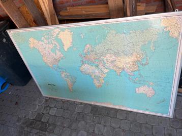 Grote wereldkaart 113 x 185 cm
