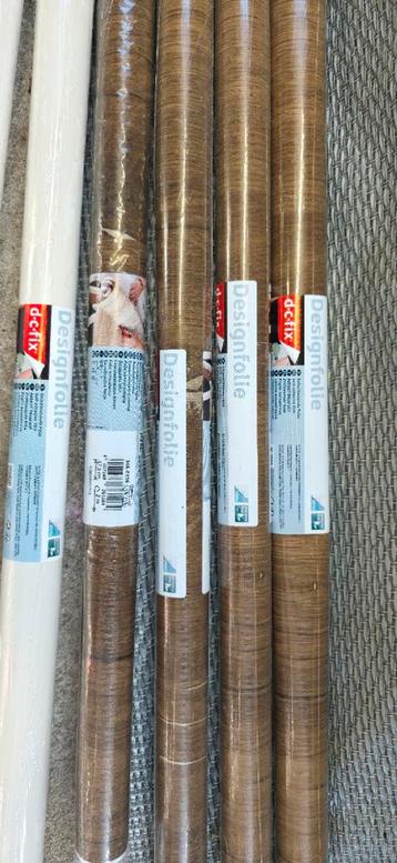 Diverse rollen plakfolie - Wit en Houtnerf