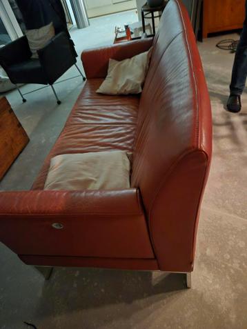 Leren bank .zit prima