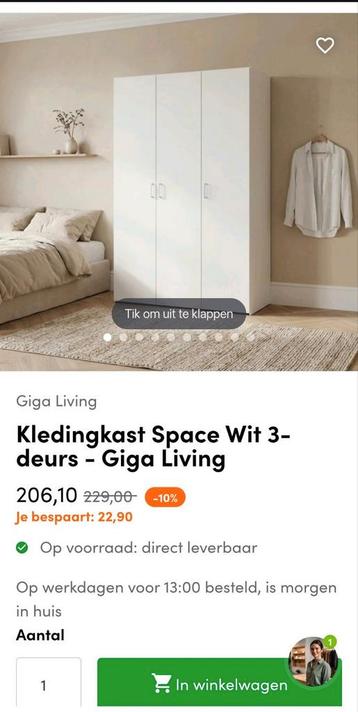 Kledingkast Space 3-deurs