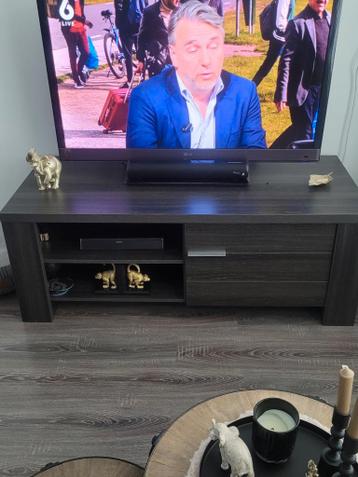 TV kast antraciet bruin 140 cm