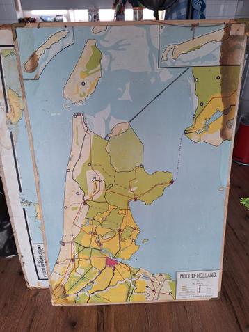Vintage schoolplaat Noord-Holland