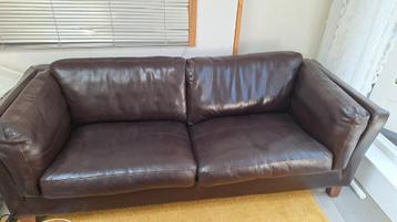 Gratis leren bank 3 zitter