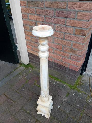 Houten kaarsenstandaard - Vintage stijl