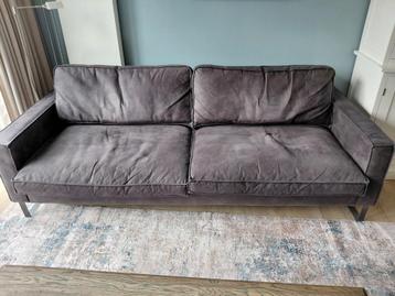 Gratis 3-zits bank antracietgrijs leer