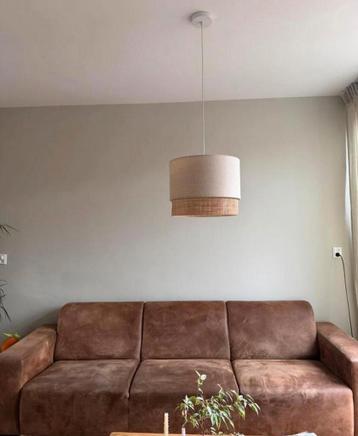 Gratis cognac kleurige 4-zits-bank