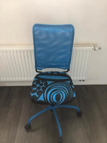 Ikea bureaustoel blauw/zwart
