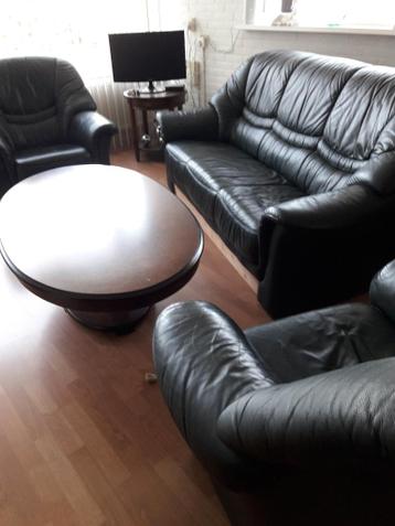 Gratis Bankstel Leer donker groen.