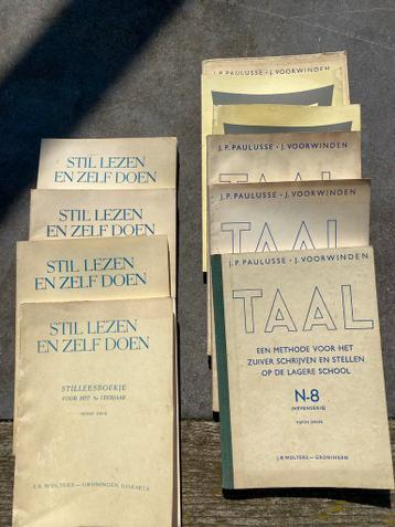 Vintage schoolboekjes .GRATIS. Zie foto.