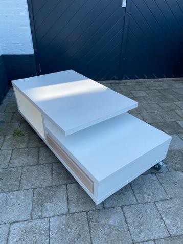 Xooon salontafel met lade op wielen, beschadigde zijkant