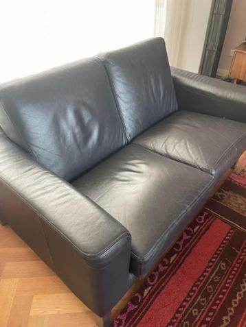 2-zitsbankje antraciet leer