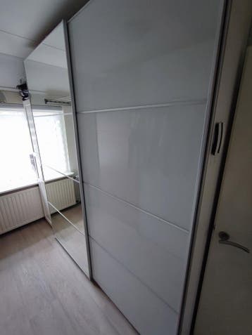 Pax kast deur panelen, 3 melkglas, 4 spiegelpanelen