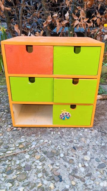 IKEA Moppe Kastje Hout 28x28x20,5cm - Oranje/Groen