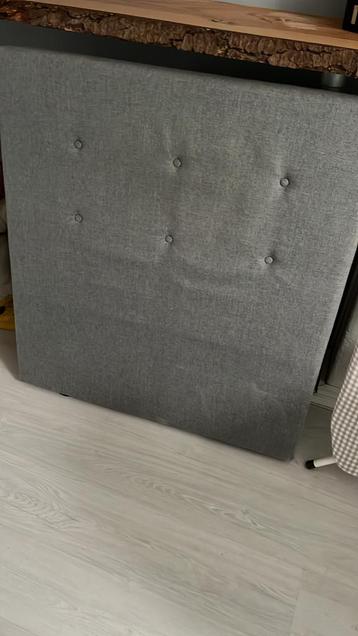 Hoofdbord eenpersoonsbed grijs