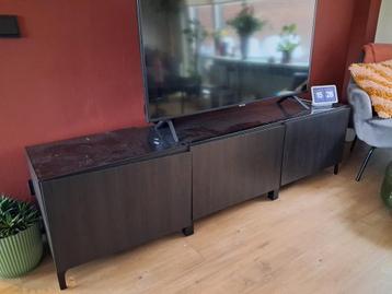 GRATIS!! IKEA Besta TV meubel - Donkerbruin/Zwart