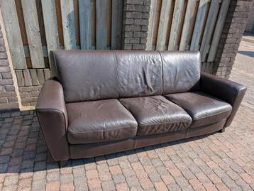 Gratis: 3-zit lederen bankstel
