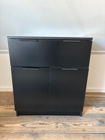 Zwarte Opbergkast met Lade - 60x30x70cm