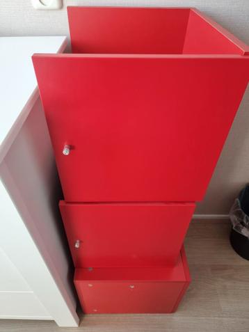 Drie deurtjes voor Kallax kast rood