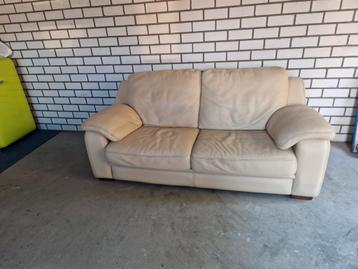 Leren bank 180cm echt leer GRATIS