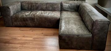 Gratis af te halen: Leren hoekbank (moro)