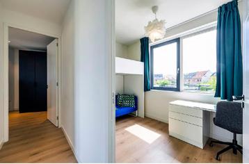 Donkergroene enkele plooi kort gordijn