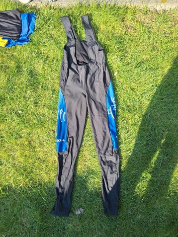 Agu fietsbroek zwart met blauwe accenten, maat L