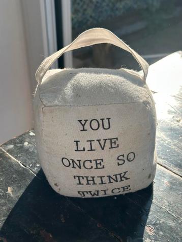 Deurstopper stoffen zak