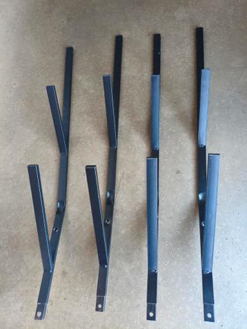 4 metalen zwarte kapstok haken