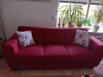3 zits bank rood achtig gemêleerd