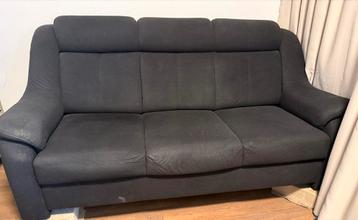 Tweezits bank stof zwart