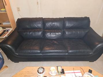 Echt leren bankstel 3 zits en 2 zits