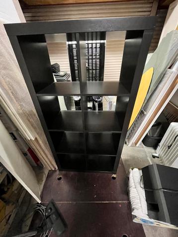 Ikea Kalax kast 8 vaks zwart/donkerbruin