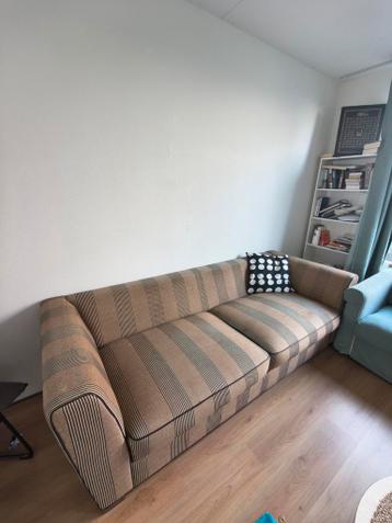 Comfortabele gestreepte 3-zitsbank