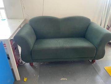 GRATIS tweezits groen bank, L 164 x H 80 x D 84