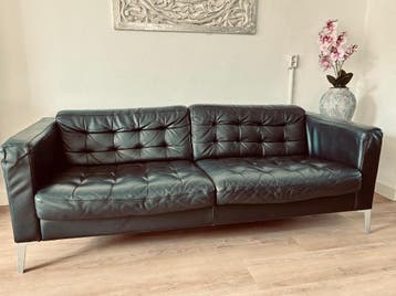 GRATIS Zwart leren bank