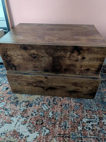 Nachtkastjes zwevend notenhout