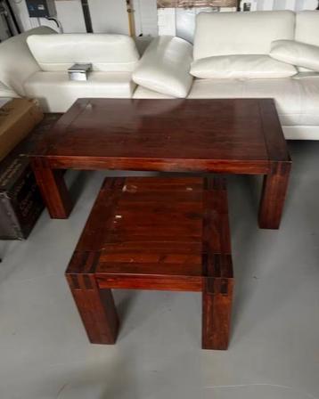 Houten salontafel set GRATIS