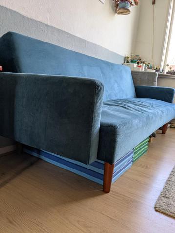 Slaapbank, petrolblauw