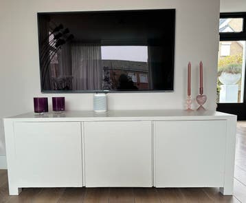 Teakhouten dressoir/TV meubel (witgeschilderd)
