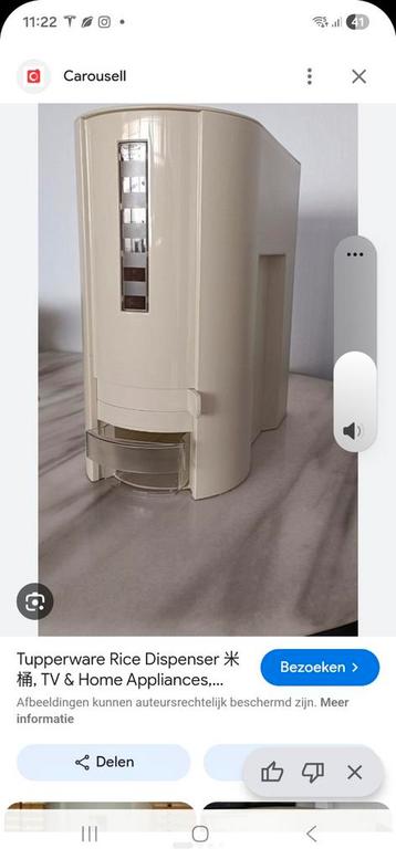 Handige rijstdispenser - Tupperware