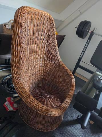 Vintage rotan fauteuil - perfect voor een retro interieur