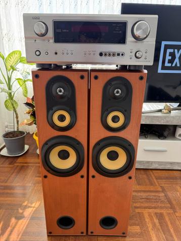 Complete luidspreker set met Denon receiver de prijs 130euro