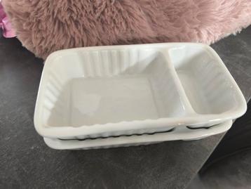 Porselein friet bakjes 2 stuks Siaki