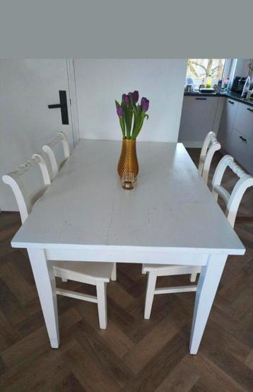 Witte eettafel 150x90