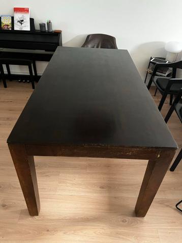 Massieve houten eettafel 180x90 cm