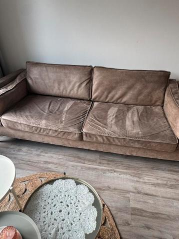 3-zits/ 2-zits bank bruin/ taupe 225 cm