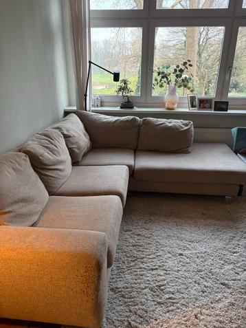 Hoekbank zandkleurig