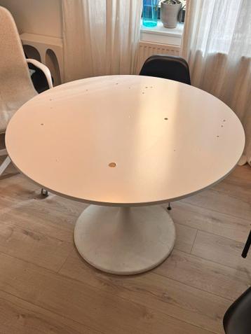 IKEA Docksta eettafel, wit, rond