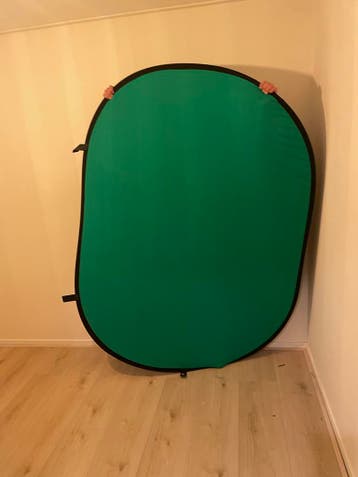 Groen/blauw greenscreen met draagtas